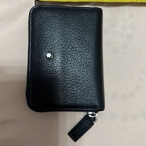 Black zippered Montblanc wallet
